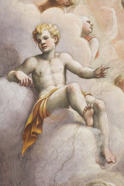 Adam among Angels (detail) by Lattanzio Gambara